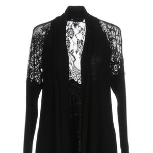 Twin-set long lace cardigan